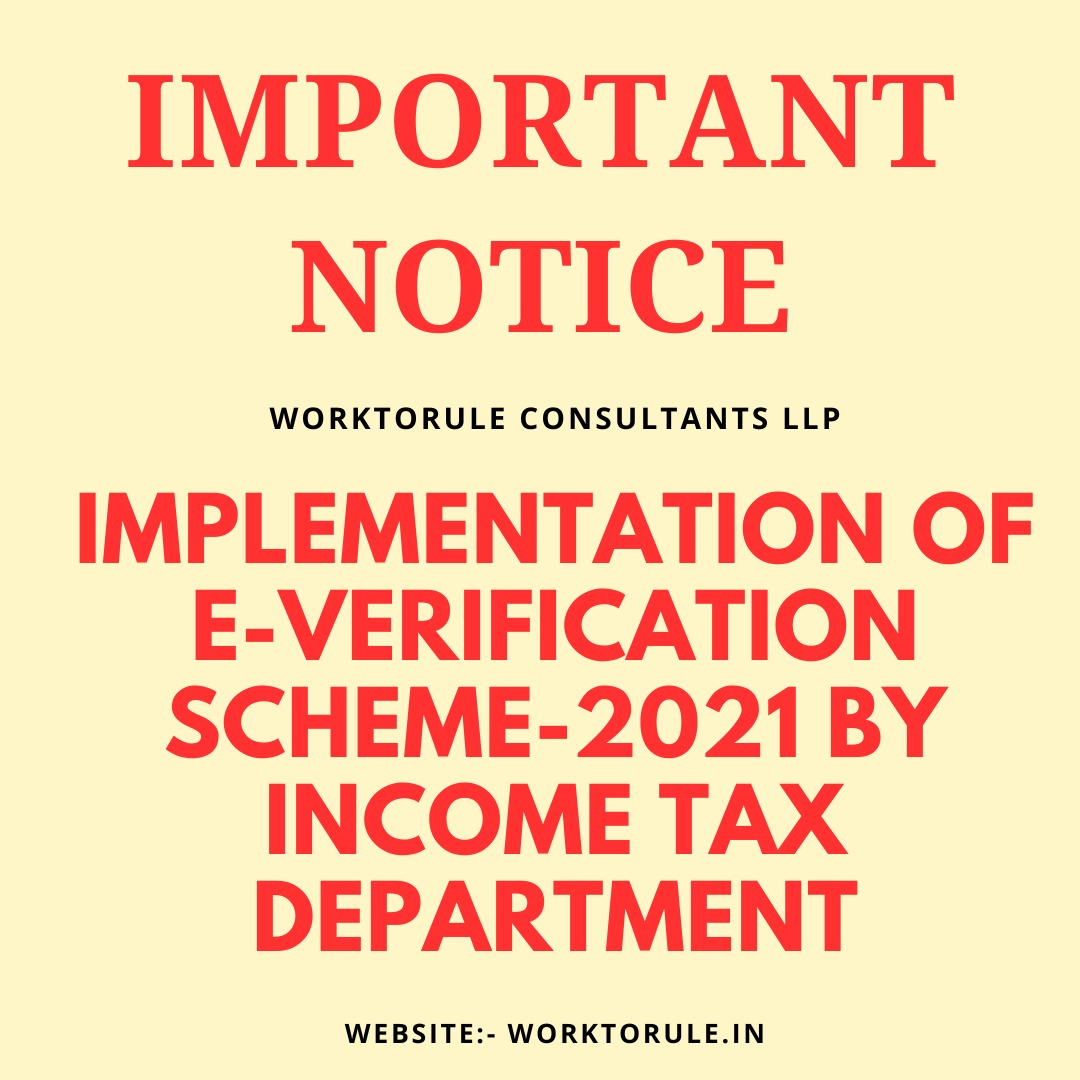 e-Verification Scheme 2021 by Income Tax Department